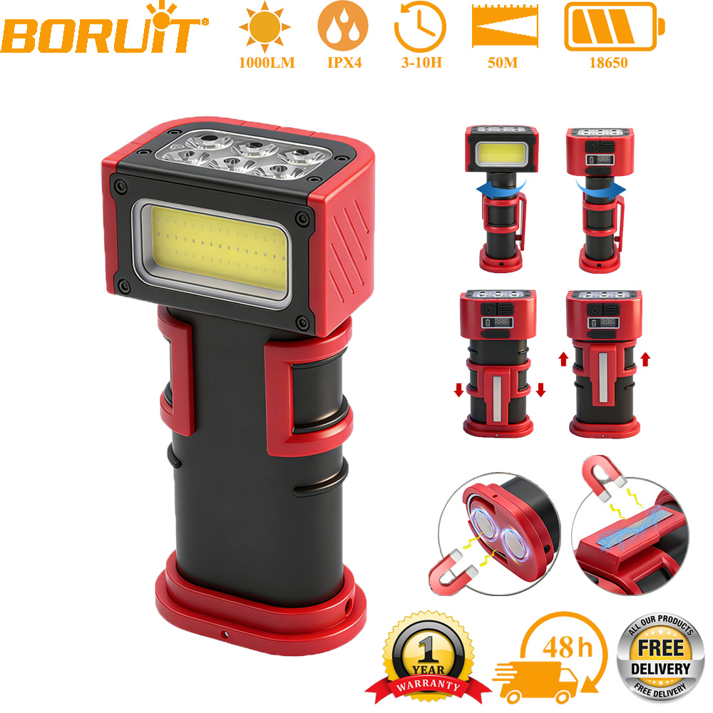 Fishing Light - BORUiT COB LED Arbeitsleuchte 1000LM Typ-C