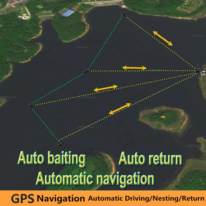 Fishing Gps - Professionelles GPS-Sonar-Köderboot mit automatischer Rückkehrfunktion, Fischfinder
