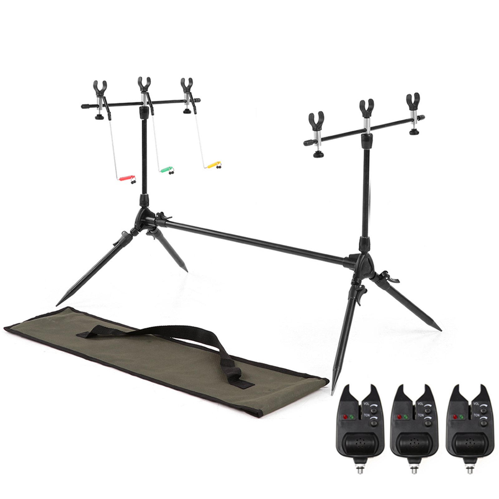 Bite Alarm - Lixada 3-in-1 Angelrute Pod Stand halter