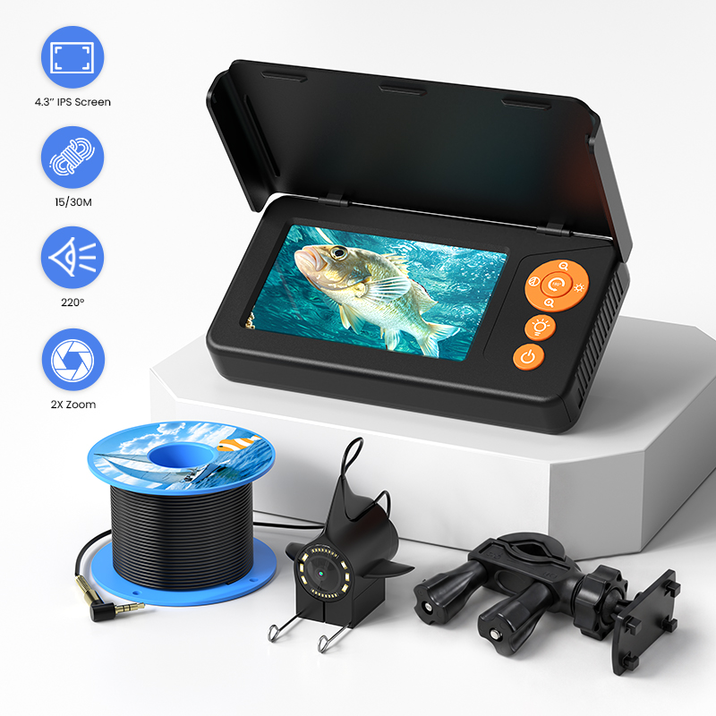 Fish Finder Cable - Unterwasser-Fischkamera mit 4,3-Zoll-Bildschirm, tragbarer Fischfinder für