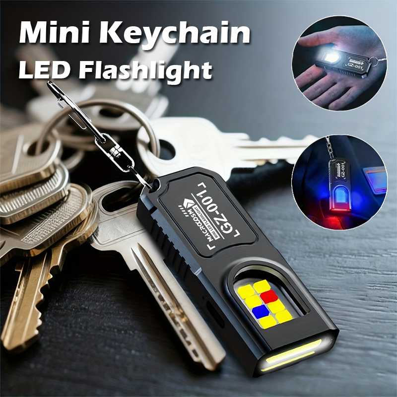 Fishing Light - Leistungsstarke Mini COB LED Schlüsselanhänger-Taschenlampe USB-C